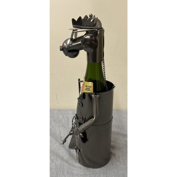 Pronto Innovations Metal Wine Holder Moose Hunter Bottle Caddy FS Bnfts Charity - Picture 4 of 8